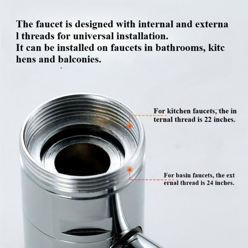 Metal 1080° Rotatable Extension Faucet