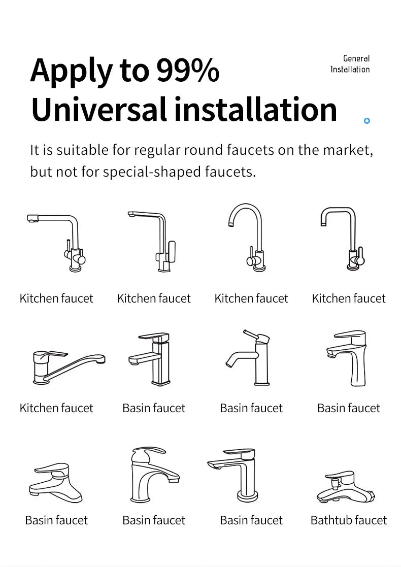 Metal 1080° Rotatable Extension Faucet