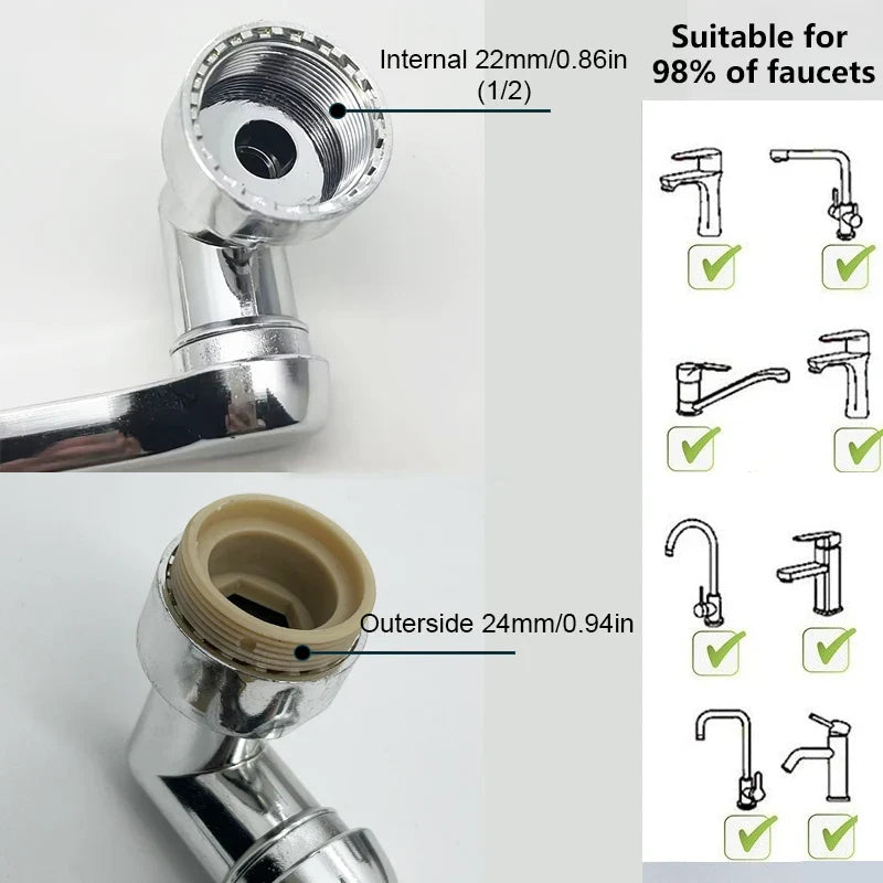1080° Rotatable Extension Faucet